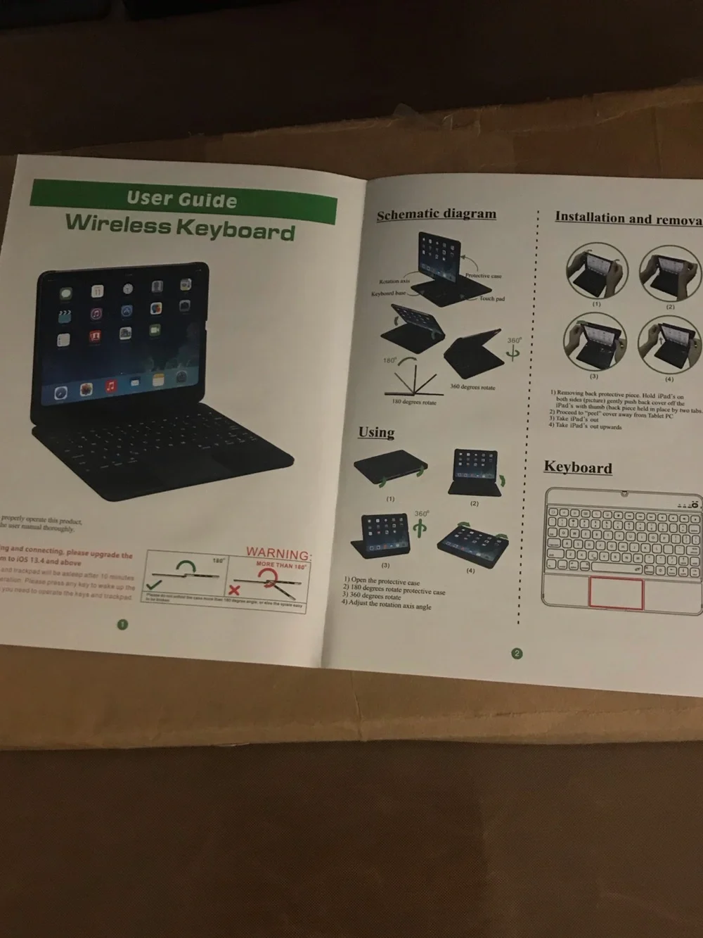 Black iPad Keyboard Case with Touchpad